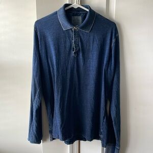 Denim Long Sleeve Polo